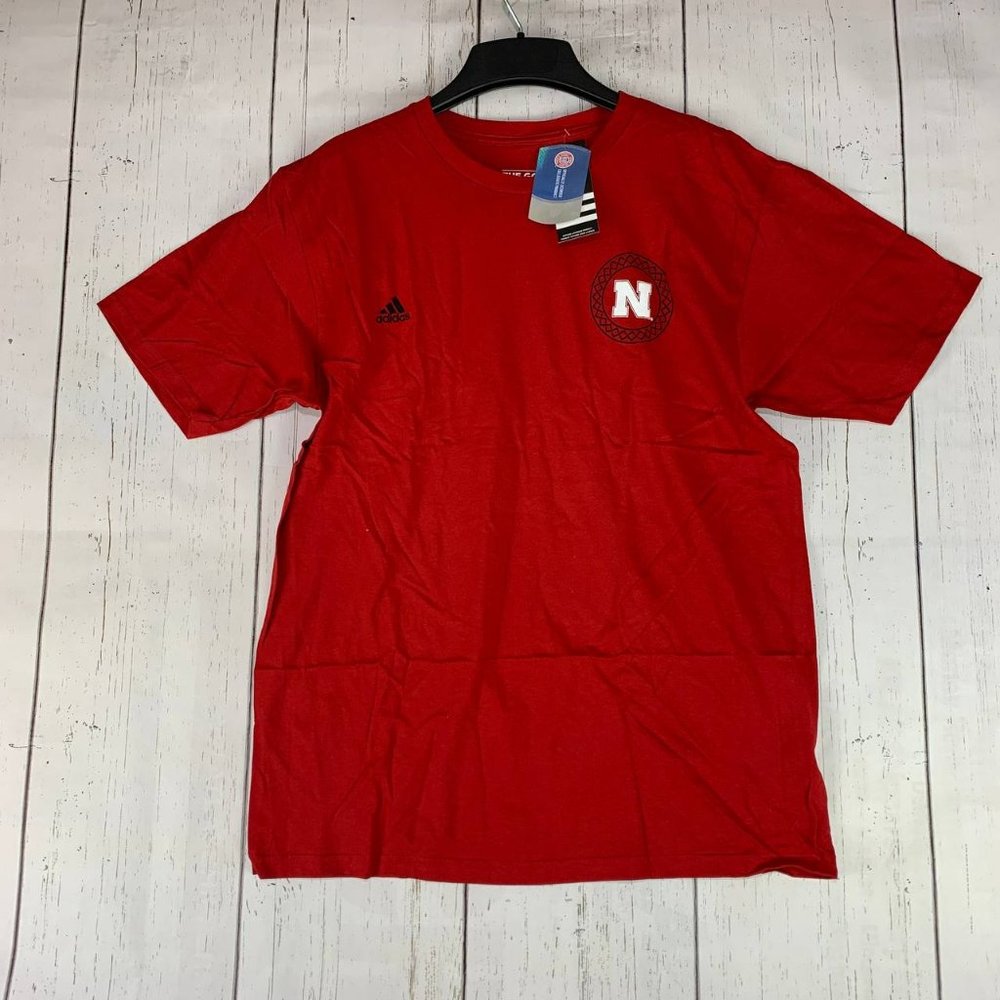 Nebraska Cornhuskers NCAA‎ Large Adidas Casual T-Shirt Red New Men